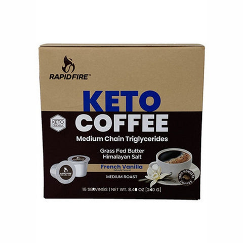 Rapid Fire, Keto Coffee French Vanilla Pods, 8.46 Oz