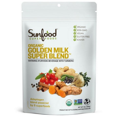 Sunfood Superfoods, Golden Milk Super Blend, 6 Oz