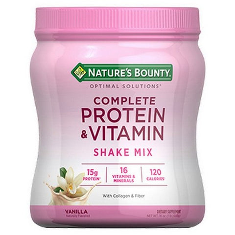 Nature's Bounty, Complete Protein And Vitamin Vanilla Shake Mix, 16 Oz