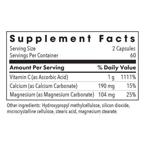 Nutricology/ Allergy Research Group, Buffered Vitamin C With Calcium And Magnesium, 120 Veg Caps