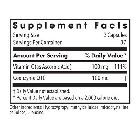 Nutricology/ Allergy Research Group, Coenzyme Q10 With Vitamin C, 50 Mg, 75 Veg Caps