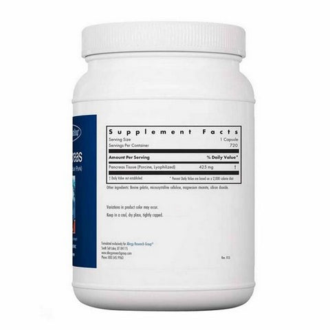 Nutricology/ Allergy Research Group, Pancreas Natural Glandular (Pork), 720 Caps