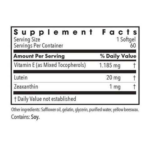 Nutricology/ Allergy Research Group, Lutein Key Eye Nutrient, 60 Softgels