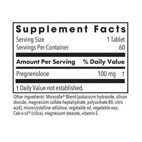 Nutricology/ Allergy Research Group, Pregnenolone Micronized Lipid Matrix, 100 Mg, 60 Tabs