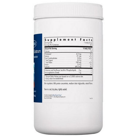 Nutricology/ Allergy Research Group, Phospholipid Colostrum With Sunflower Phospholipids, 300 Grams