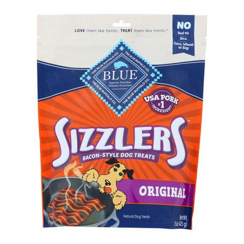Blue Buffalo, Original Sizzlers Bacon Style Dog Treats, 15 Oz (Case Of 4)