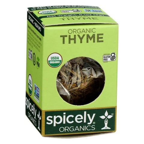 Spicely Organics, Organic Thyme Whole, 0.1 Oz (Case Of 6)