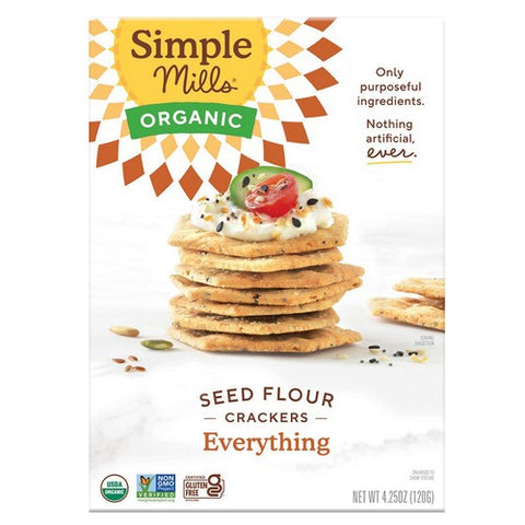 Simple Mills, Organic Seed Crackers Everything, 4.25 Oz (Case Of 6)