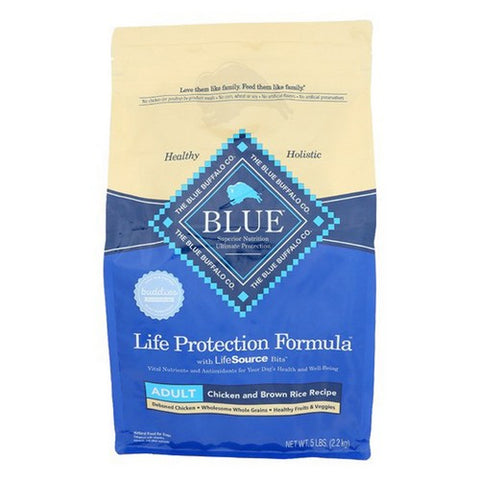 Blue Buffalo, Life Protection Formula Adult Chicken and Brown Rice Dog Food, 5 Lbs (Case Of 3)