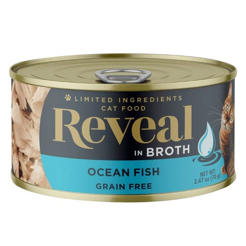 Reveal, Ocean Fish In Broth Can Cat Food, 2.47 Oz (Case Of 24)