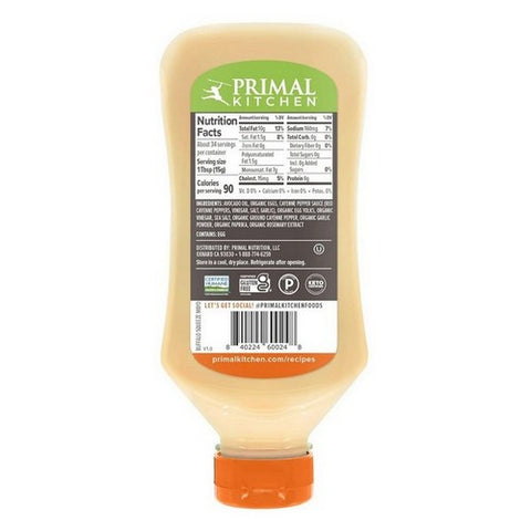 Primal Kitchen, Squeeze Buffalo Mayo Made With Avocado Oil, 17 Oz (Case Of 6)