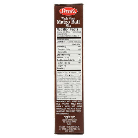 Streits, Whole Wheat Matzo Ball Mix, 4.5 Oz (Case Of 12)