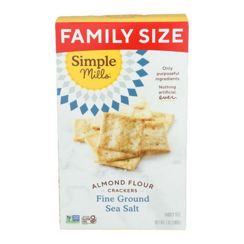 Simple Mills, Almond Flour Crackers Fine Ground Sea Salt, 7 Oz (Case Of 6)