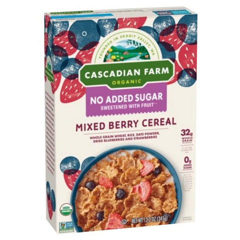 Cascadian Farm, Organic Mixed Berry Cereal No Added Sugar, 12.2 Oz (Case Of 10)