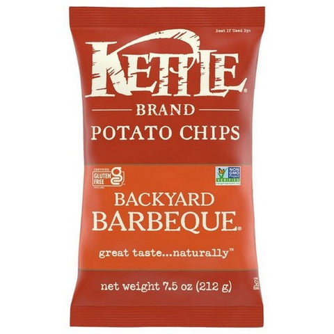 Kettle Foods, Backyard Barbeque Kettle Potato Chips, 7.5 Oz (Case Of 12)