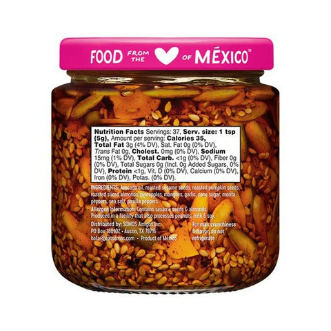 Somos, Salsa Macha Mexican Chili Crisp With Mango And Pineapple, 6.5 Oz (Case Of 6)