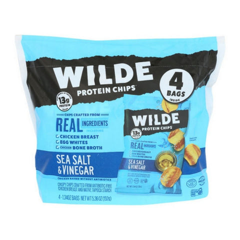 Wilde Snacks, Chicken Chips Sea Salt And Vinegar, 5.4 Oz (Case Of 8)