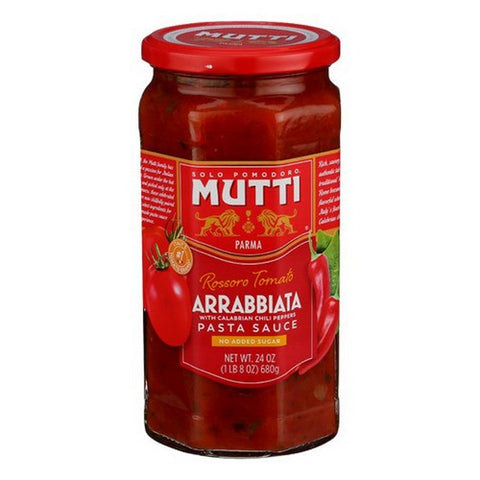 Mutti, Arrabbiata Pasta Sauce With Calabrian Chili Peppers, 24 Oz (Case Of 6)
