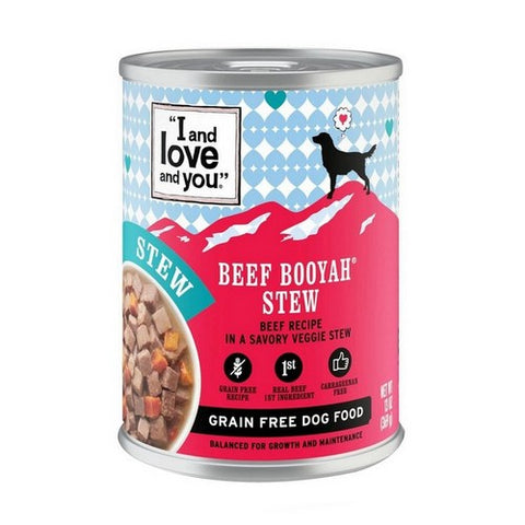 I And Love And You, Beef Booyah Stew Canned Dog Food, 13 Oz(Case Of 12)