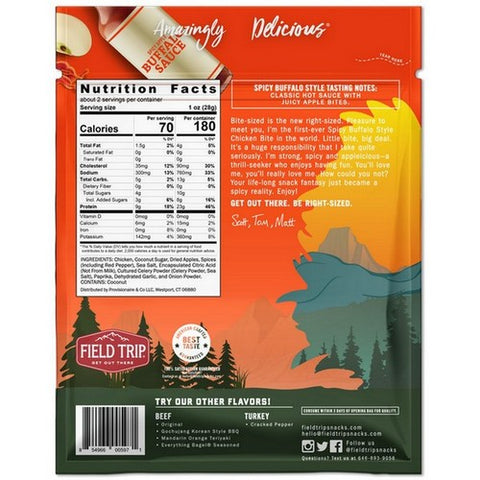 Fieldtrip, Spicy Apple Buffalo Style Chicken Bites, 2.2 Oz(Case Of 9)
