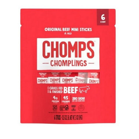 Chomps, Chomplings Original Beef Sticks, 3 Oz(Case Of 10)