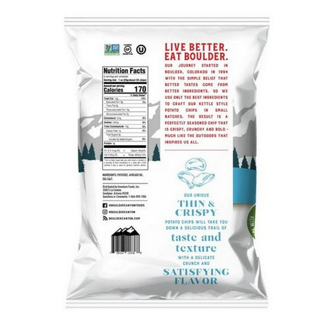 Boulder Canyon, Thin And Crispy Classic Sea Salt Potato Chips, 6 Oz(Case Of 12)