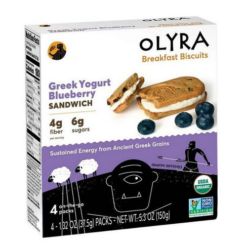 Olyra, Organic Breakfast Biscuits Greek Yogurt Blueberry, 5.3 Oz(Case Of 6)