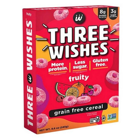Three Wishes, Cereal Fruity, 8.6 Oz(Case Of 6)