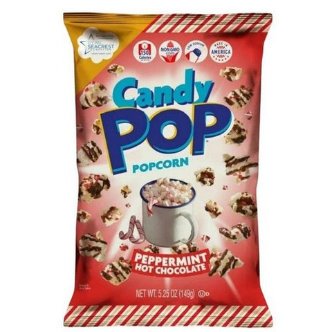 Cookie Pop Popcorn, Popcorn Pepermint Hot Chocolate, 5.25 Oz(Case Of 12)