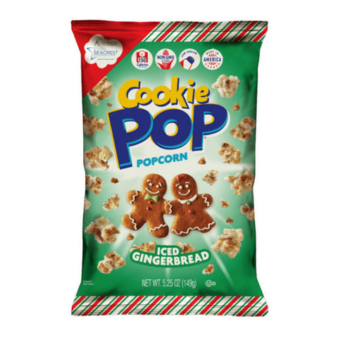 Cookie Pop Popcorn, Iced Gingerbread Popcorn, 5.25 Oz(Case Of 12)