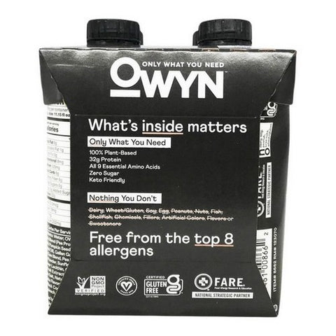 Owyn, Elite Sports Drink Tetra Pack Chocolate, 44.6 Oz(Case Of 3)