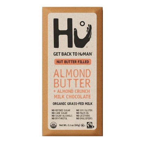 Hu, Almond Butter Plus Almond Crunch Milk Chocolate Bar, 2.1 Oz(Case Of 6)