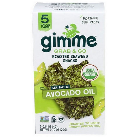 Gimme, Trayless Seaweed Sea Salt And Avocado Oil, 0.7 Oz(Case Of 6)