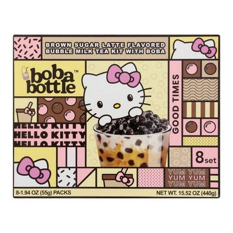 Asha, Brown Sugar Bubble Milk Tea With Boba Bottle, 15.52 Oz(Case Of 6)