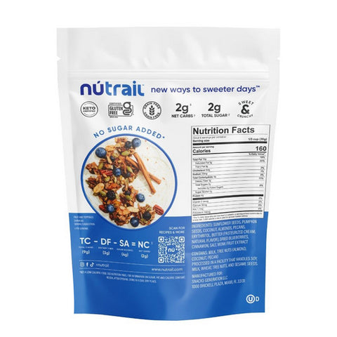 Nutrail, Keto Blueberry Cinnamon Nut Granola, 8 Oz(Case Of 6)