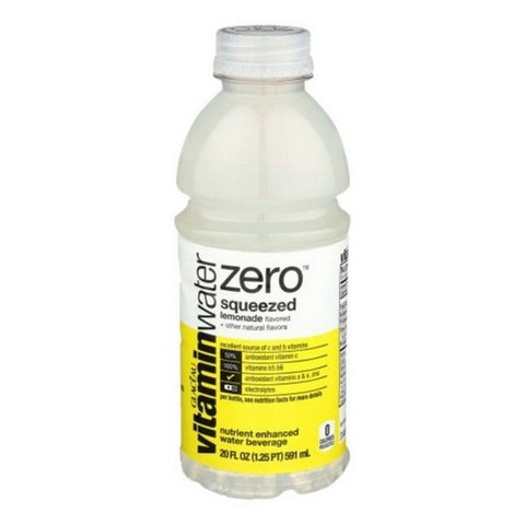 Vitamin Water, Water Zero Squeezed Lemonade, 20 Oz (Case Of 12)