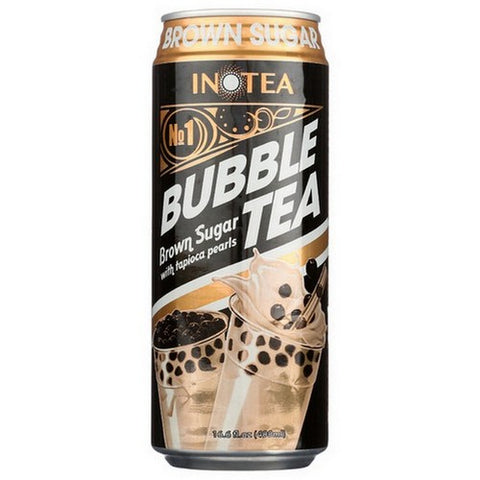 Inotea, Bubble Tea Brown Sugar With Tapioca Pearls, 16.6 Oz (Case Of 12)