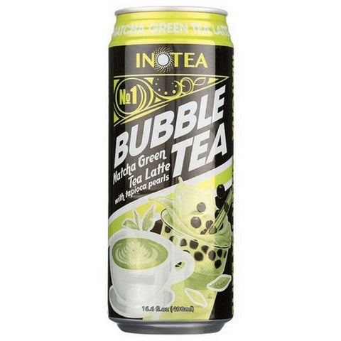 Inotea, Bubble Tea Matcha Green Tea With Tapioca Pearls, 16.6 Oz (Case Of 12)