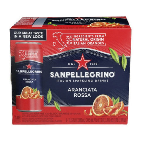 San Pellegrino, Aranciata Rossa Orange Sparkling Fruit Beverage, 66.9 Oz (Case Of 4)