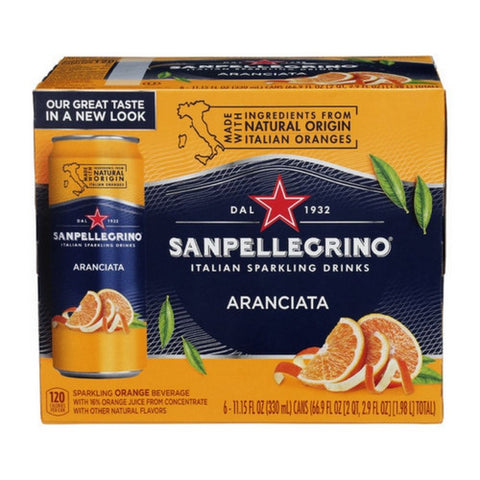 San Pellegrino, Aranciata Sparkling Beverage, 66.9 Oz (Case Of 4)