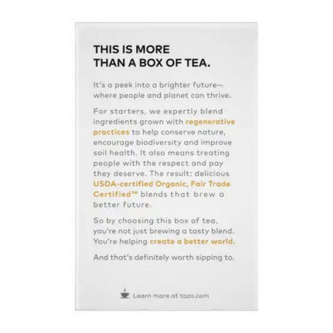 Tazo, Organic Chai Black Tea, 16 Bags (Case Of 6)