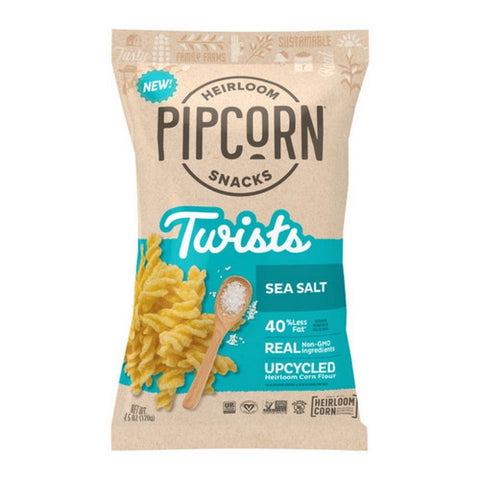 Pipcorn, Twists Corn Sea Salt, 4.5 Oz (Case Of 12)