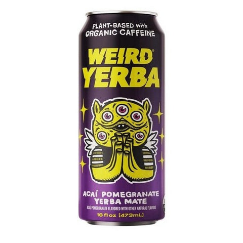 Drink Weird, Organic Blue Pomegranate Acai Yerba Mate Tea, 16 Oz (Case Of 12)
