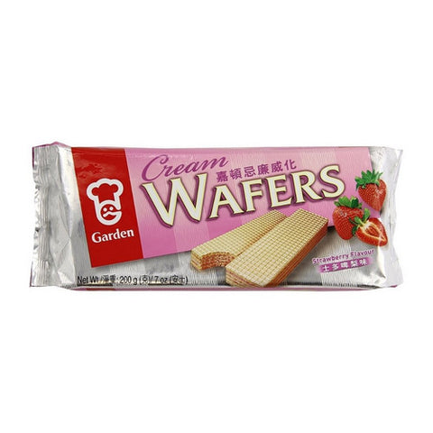 Garden, Cream Wafers Strawberry, 7 Oz(Case Of 8)