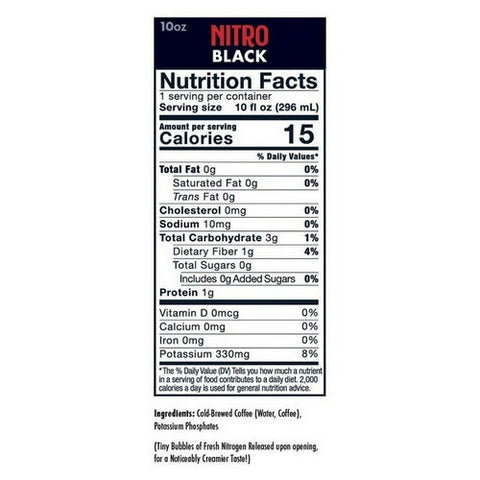 High Brew, Nitro Cold Brew Black Coffee, 10 Oz(Case Of 12)