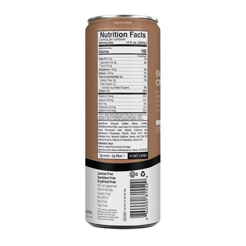 Slate, Espresso Chocolate Ultra Filtered Milk, 11 Oz(Case Of 12)
