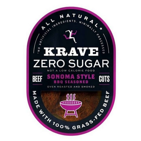 Krave, Zero Sugar Beef Cuts Sonoma Style BBQ, 2.1 Oz(Case Of 8)