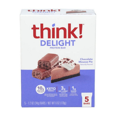 Think Thin, Chocolate Mousse Pie Keto Protein Bar, 6 Oz(Case Of 6)