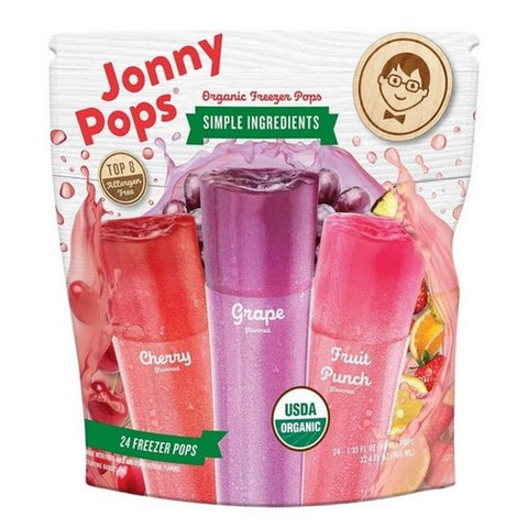 Jonny Pops, Organic Freezer Pops Variety Pack, 32.4 Oz(Case Of 6)