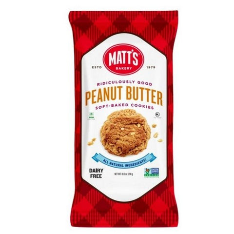 Matts, Peanut Butter Cookies, 10.5 Oz(Case Of 6)